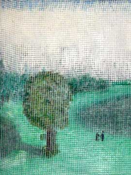 Spaziergang im Schlossgarten, 99, 35x40, gardiniert,