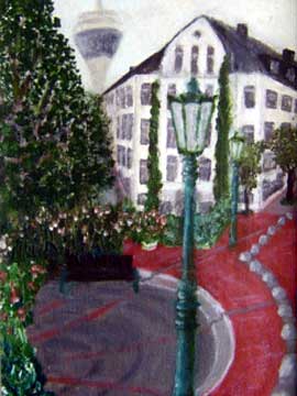 Laterne, Erftplatz im Hafen, '99 20x30,