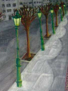 Laternen (die alten Gasteile) in Friedrichstadt, '04, 50x80